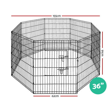 i.Pet 36" 8 Panel Pet Dog Playpen Puppy Exercise Cage Enclosure Play Pen Fence i.Pet